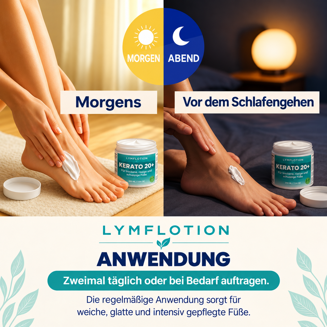 Urea 20% Intensiv-Fußcreme für trockene & rissige Füße, nicht fettend
