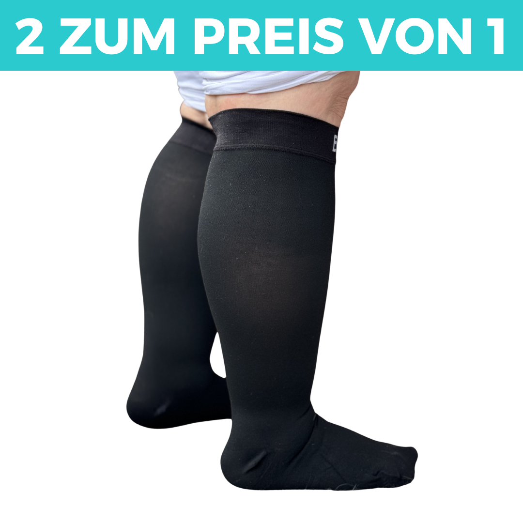 Beltwell® – Extraweite, Rutschfeste Kompressionssocken gegen Einschnüren – 20–30 mmHg